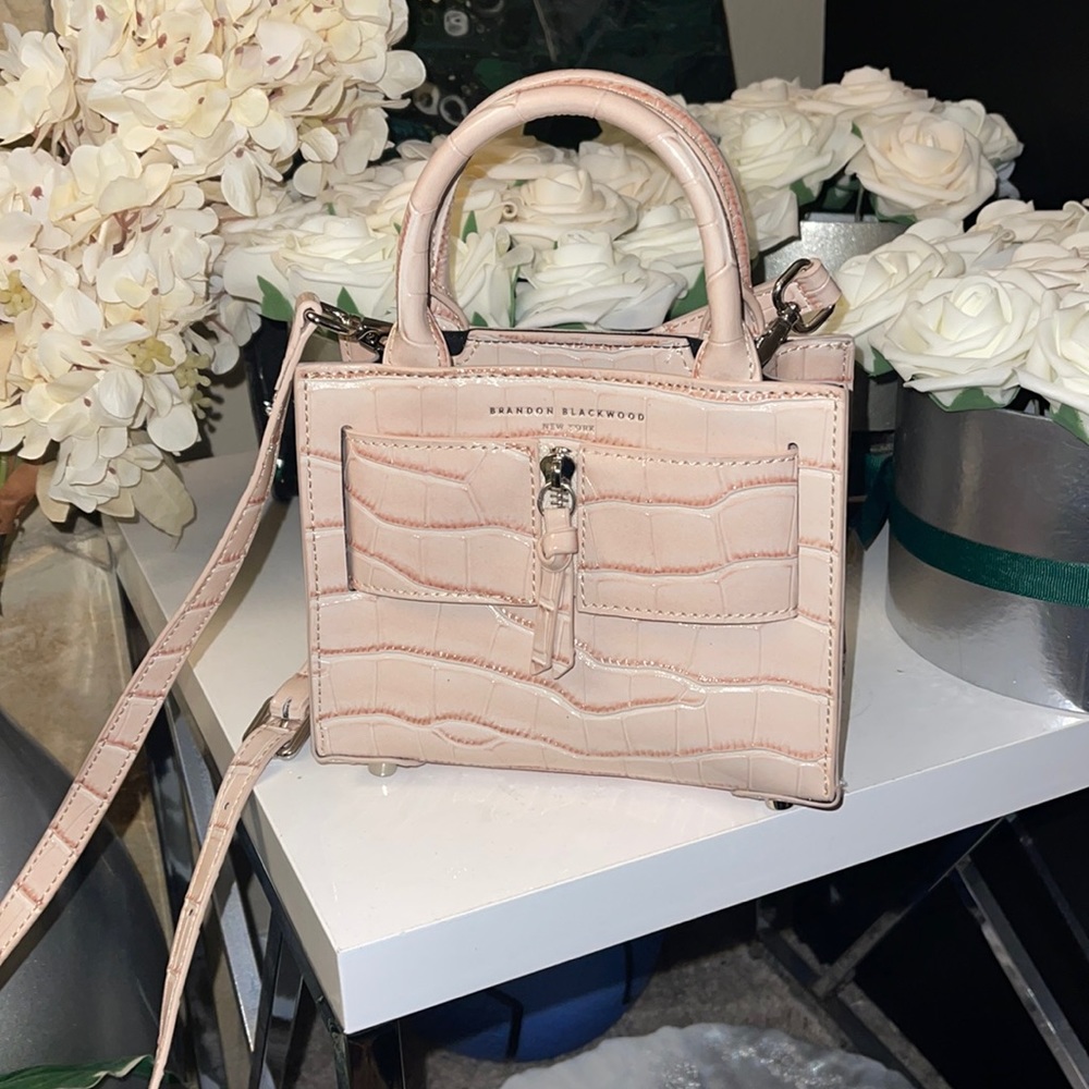 Brandon Blackwood Mini Kuei Bag | Cream Croc Print